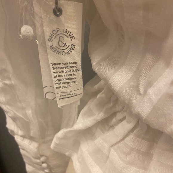 Treasure & Bond White Long Sleeve Blouse - Picture 9 of 9